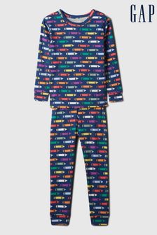 Gap Blue Crayon Organic Cotton Long Sleeve Pyjama Set (12mths-5yrs) (B36732) | 28 €