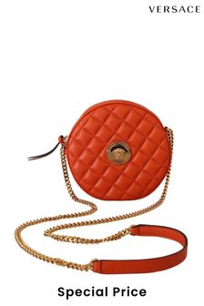 Versace Red Nappa Leather Medusa Round Crossbody Bag (B36774) | €1,762