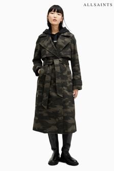 AllSaints Green Mixie Trench Coat (B36832) | AED1,658