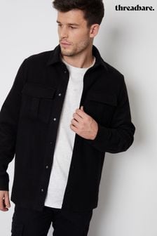 Черный - Куртка с начесом Threadbare (B37023) | €38