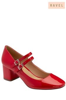 Ravel Red Stiletto Heel Patent Court Shoes (B37105) | OMR36