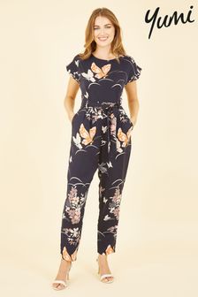 Yumi Butterfly Print Jumpsuit