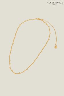 Accessorize Gold Plated 14CT Station Disc Necklace (B37192) | 915 UAH