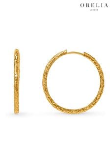 Orelia London 18k Gold Plating Molten Mid Size Hoop Earrings (B37525) | €34
