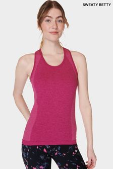 Sweaty Betty Camellia Pink Marl Athlete Seamless Workout Tank Top (B37604) | kr519
