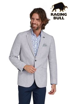 Raging Bull Grey Linen Blazer (B37659) | kr3 370 - kr3 640