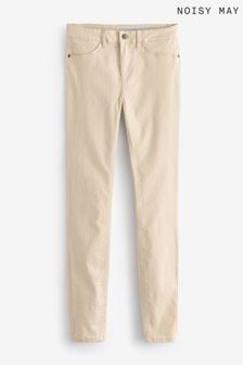 NOISY MAY Cream High Waist Skinny Stretch Jeans (B37808) | $51