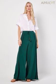 Apricot Green Lace Detail Front Split Wrap Trousers (B37854) | HK$360