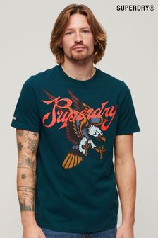 Superdry Green Tattoo Script T-Shirt (B38049) | €37