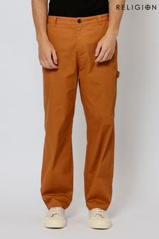Religion Brown Work Wear Trousers (B38128) | €116