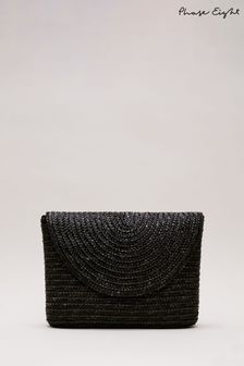 Phase Eight Black Oversized Straw Clutch Bag (B38135) | 69 €