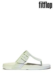 FitFlop Green Iqushion Iridescent Adjustable Buckle Flip-Flops (B38142) | LEI 298