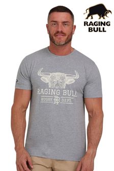 Raging Bull Grey Rugby Dept T-Shirt (B38460) | kr376 - kr402