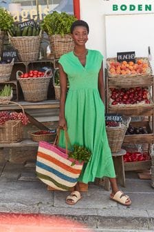 Boden Green Chloe Notch Jersey Midi Dress (B38556) | €96