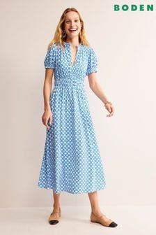 Boden Blue Rosanna Jersey Midi Tea Dress (B38757) | kr1,428