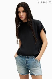 AllSaints Black Marti T-Shirt (B38790) | OMR72