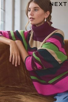 Curve Purple Longline Jumpers Next Luxembourg