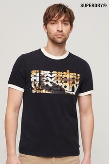 Superdry Black Photographic Logo T-Shirt (B39216) | AED166
