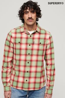 Зеленый - Superdry рубашка в винтажную клетку (B39371) | €99