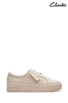 Clarks Cream Leather Mayhill Walk Shoes (B39577) | kr1,168