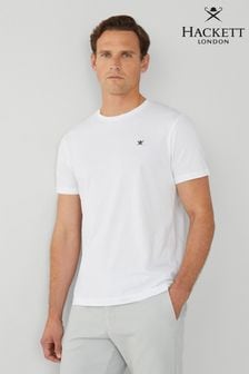Hackett London Men Short Sleeve White T-Shirt (B40037) | kr714