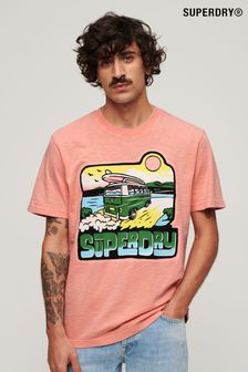 Superdry Travel Weit geschnittenes T-Shirt mit Grafik (B40065) | 45 €