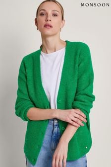 Monsoon Green Sula Supersoft Cardigan (B40222) | AED419