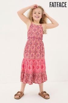 FatFace Myla Pink Geo Midi Dress (B40226) | $36