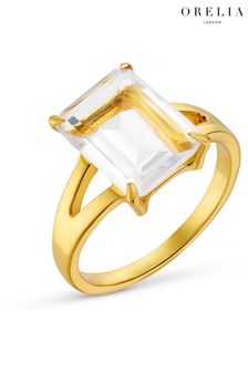 Orelia London 18k Gold Plating Semi Precious Claw Set Ring