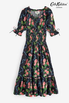 Cath Kidston Rose 100% Cotton Short Sleeve Tea Dress (B40483) | $111