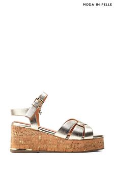 Moda in Pelle Poppiee Woven Two Part Wedge Sandals (B40537) | $142