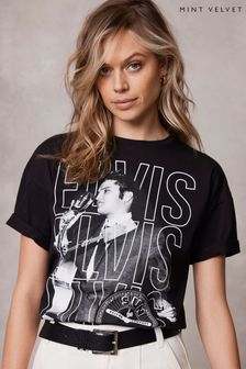 Mint Velvet Black Elvis Graphic T-Shirt (B40641) | €64