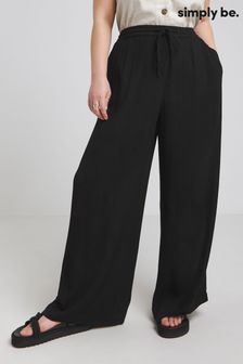 Simply Be широкие брюки из жатой ткани (B40691) | €40
