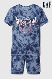 Gap Blue Tie-Dye Organic Cotton Marvel Spider-Man Pyjama Set (3-13yrs) (B40994) | €32