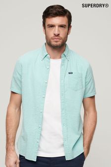 Superdry Green Seersucker Short Sleeve Shirt (B41018) | €68