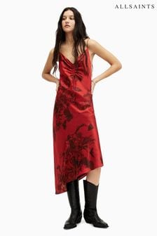 AllSaints Red Alexia Sanibel Dress (B41237) | SGD 346