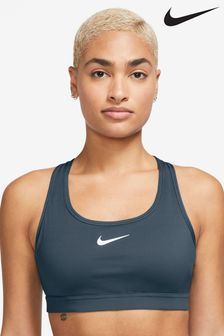 Nike Teal Blue Swoosh Medium Support Padded Sports Bra (B41260) | kr840