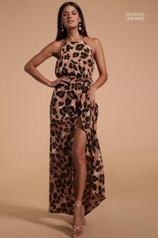 Obleka z leopardjim vzorcem Animal sončnim zahodom Dancing (B41367) | €63
