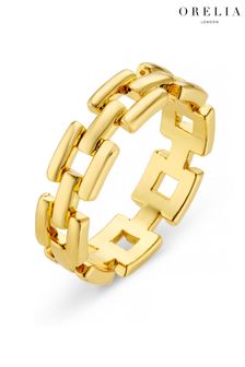 Orelia London Gold Tone Vintage Chain Ring