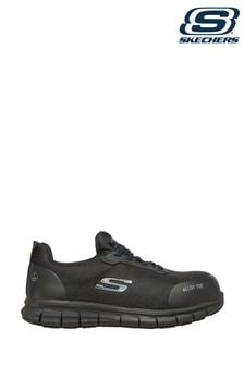 Skechers Black Womens Work: Sure Track Jixie Slip Resistant Stretch Lace Trainers (B41807) | SGD 182