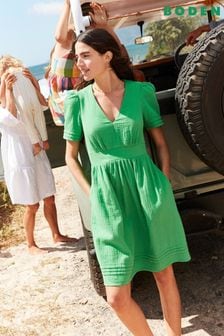 Boden Green Eve Double Cloth Short Dress (B41816) | €126
