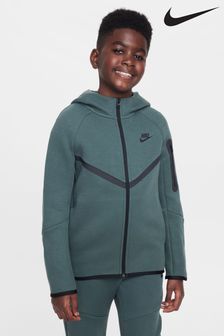 Nike Black/Green Tech Fleece Zip Through Hoodie (B41844) | kr928