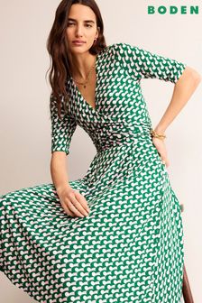 Boden Green Petite Kassidy Jersey Midi Dress (B41849) | SGD 190