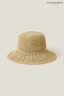 Accessorize Natural Loose Weave Bucket Hat (B42180) | €27