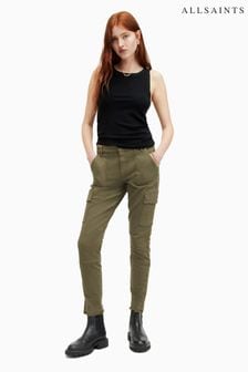 AllSaints Green Duran Skinny Cargo Trousers (B42214) | LEI 770