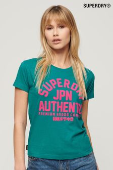 приталенная футболка с пышным принтом Superdry (B42305) | €41