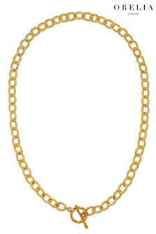 Orelia London 18k Gold Plating Rope Interlocking T-Bar Necklace (B42454) | kr389