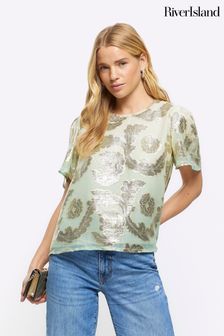 River Island Ombre Detailed T-Shirt