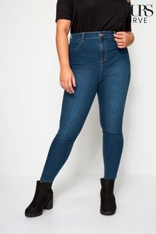 Blue - Yours Curve Skinny Stretch Ava Jeans (B42781) | kr530