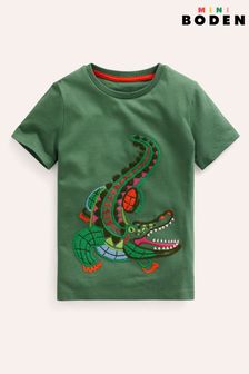 Boden Green Chainstitch Animal Print T-Shirt (B42832) | KRW40,600 - KRW44,800